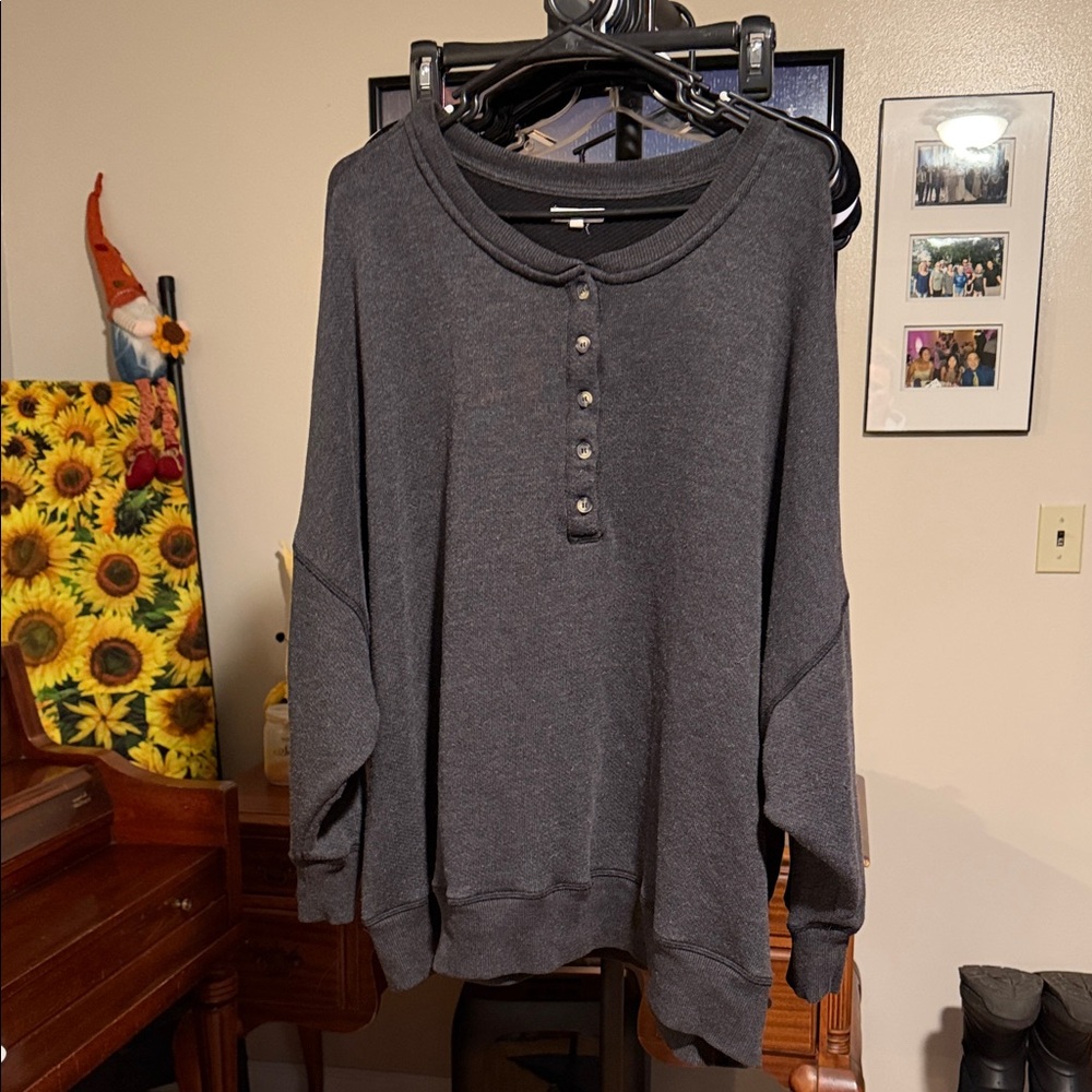 Maurices Charcoal Knit Top